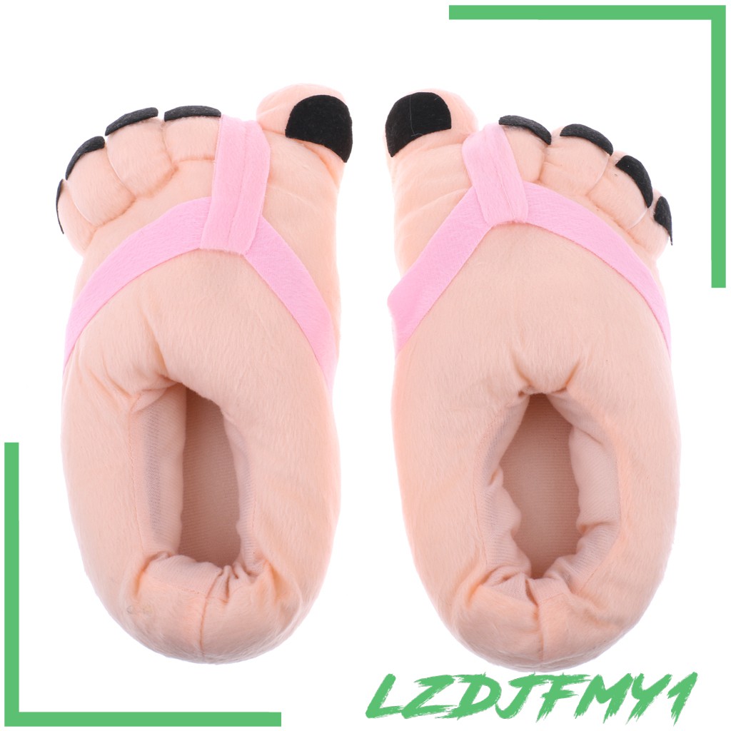 Dép Bông Mềm Giữ Ấm Ngón Chân To Hóa Trang Màu Đen Dành Cho Người Lớn