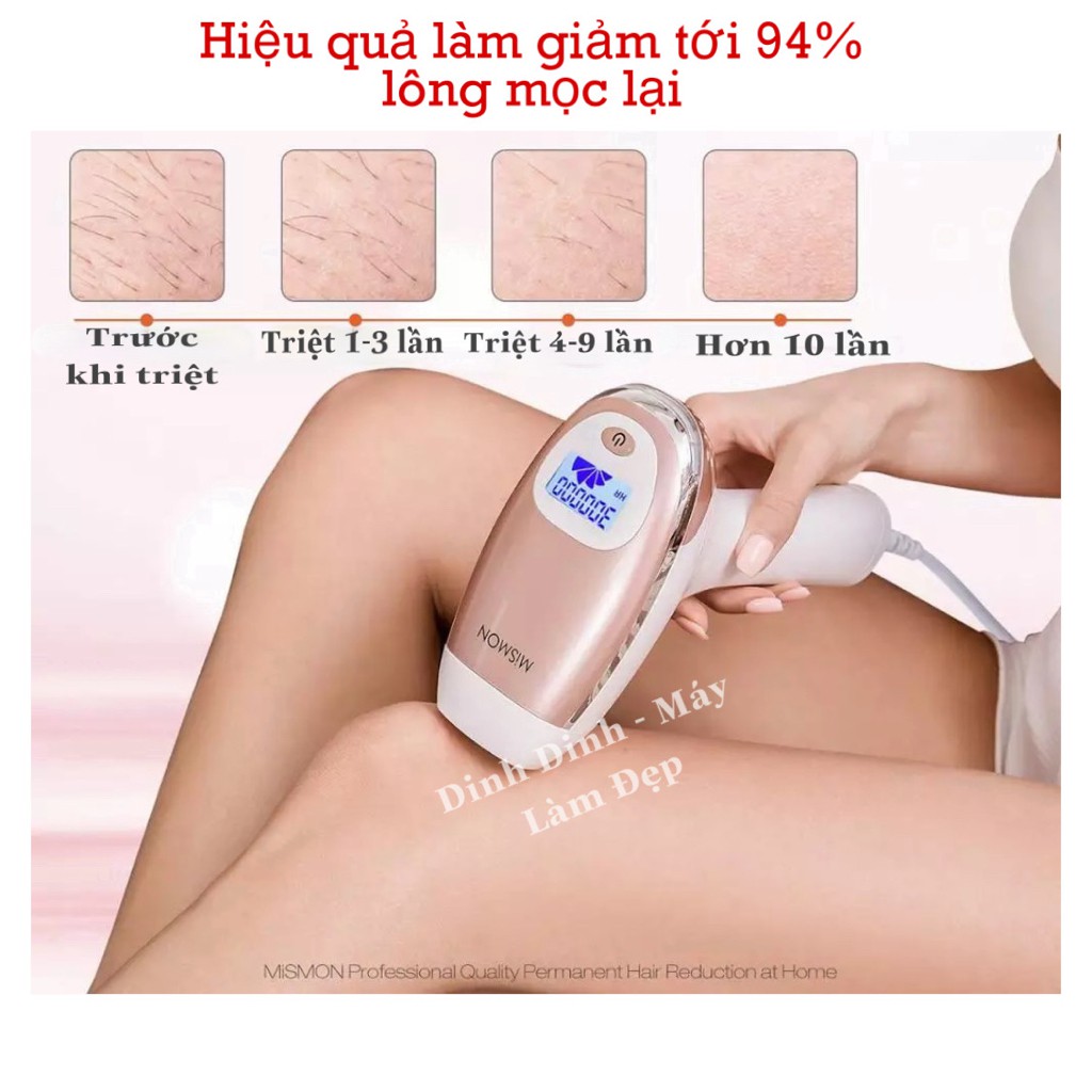 Máy triệt lông mini Mismon cam kết hiệu quả: triệt lông nách/tẩy lông chân/ triệt lông vùng kín/bikini/ triệt râu nam