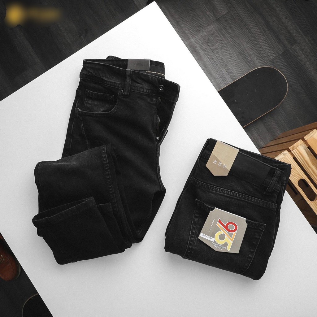 Quần jean nam màu xám đậm xước nhẹ Za.Ra cao cấp co giãn bốn chiều dày dặn chuẩn hàng hiệu | BigBuy360 - bigbuy360.vn