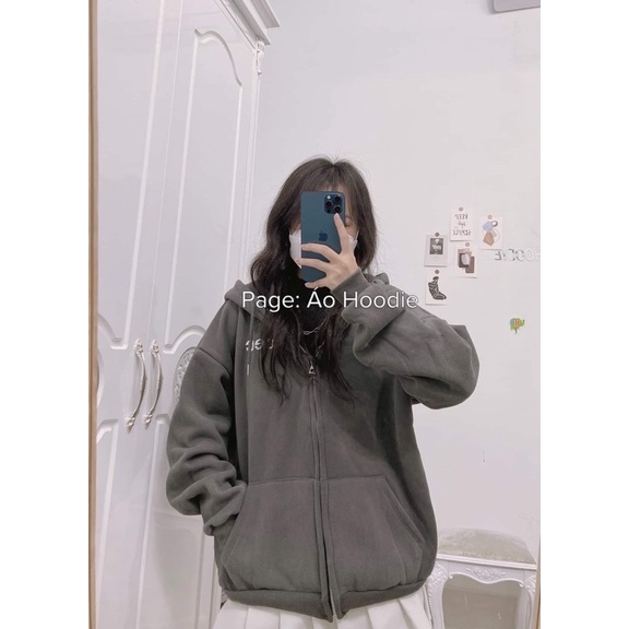 ÁO NỈ BÔNG HAIQUANG HÌNH THÊU HOT HIT SIÊU XỊN FORM TO OVERSIZE CHẤT NỈ DÀY CÓ MŨ