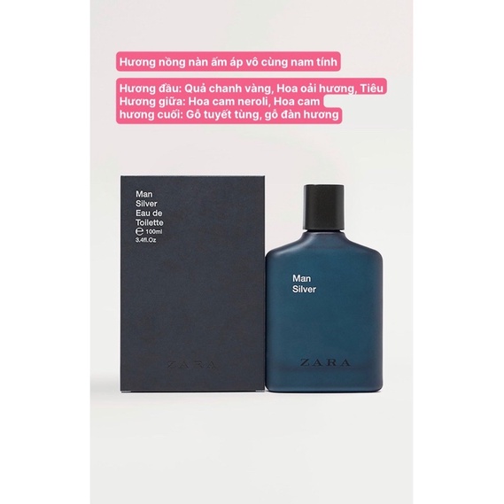 [Mã SKAMPUSH7 giảm 10% tối đa 100K đơn 150K] Zara - Nước hoa Zara 100ml