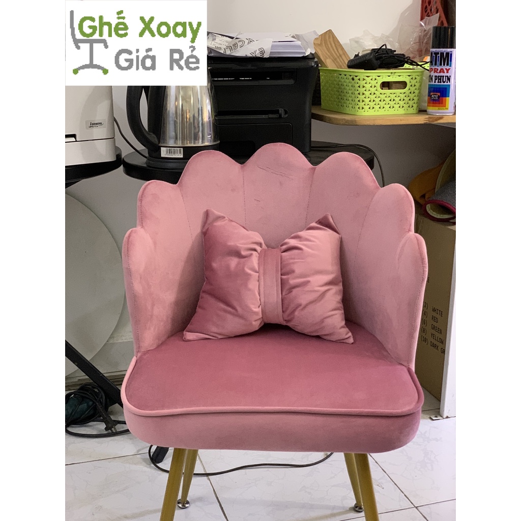 GHẾ CAFE MUSSEL410A CHÂN SẮT NỆM VẢI NHUNG