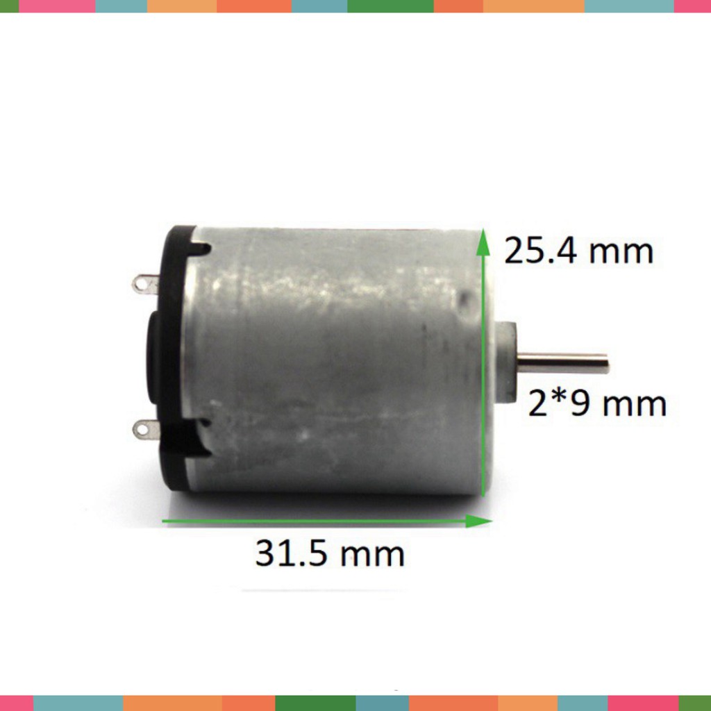 Bộ 2 chiếc motor 365, siêu khoẻ, 6-12V, 3000-7000 vòng-phút chế tạo các loại máy khoan, máy mài mini -mekotech1