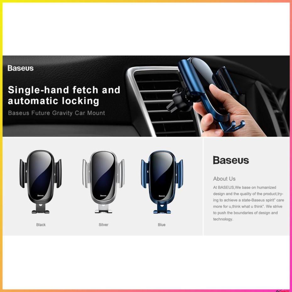 [Hàng Chính Hãng] Bộ đế giữ điện thoại khóa tự động dùng cho xe hơi Baseus Future Gravity Car Mount