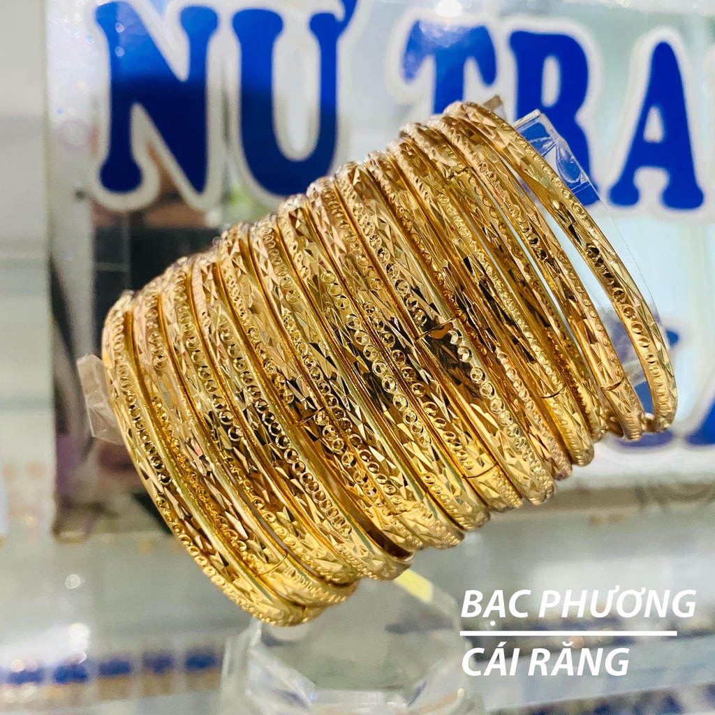 BỘ 7 CHIẾC XIMEN BẢN TO TRÒN MẠ VÀNG 18K