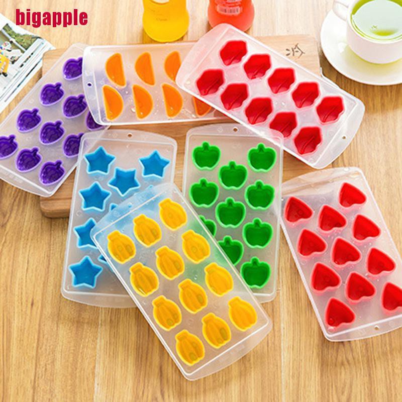 Khuôn Silicon Làm Đá / Rau Câu / Bánh Pudding Đa Năng Hình Quả Táo Dễ Thương