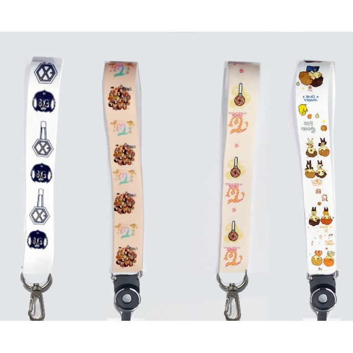 dây strap twice wanna one STI21 hoạt hình name tag ngắn cute dễ thương 15cm