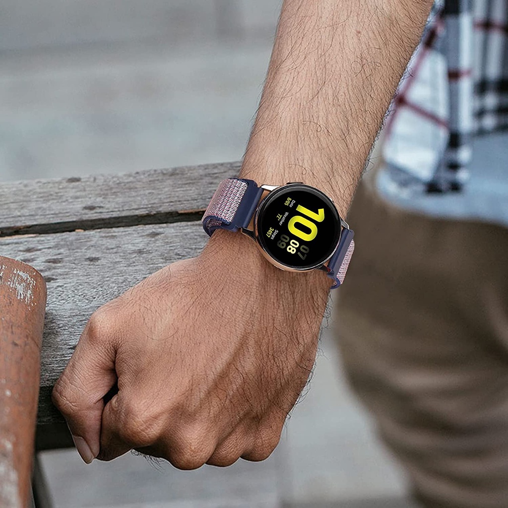 Dây nylon 20 / 22mm Cho ĐồNg Hồ Samsung galaxy watch 4 46mm 42 active 2 / watch 3 45 / 46 / 42 / Gear S3 galaxy watch 4 5 pro 40 / 44