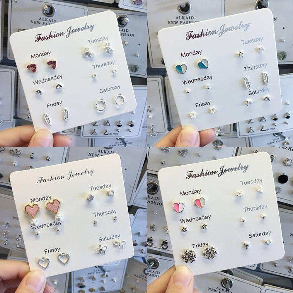 Set 2 / 6 Cặp Khuyên Tai Nữ Thời Trang