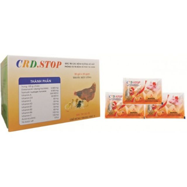 CRD Stop 20gr ĐẶC TRỊ CRD, VIÊM RUỘT GIA SÚC GIA CẦM