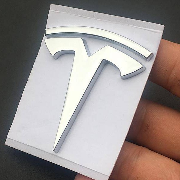 TESLA FENDER Miếng Dán Trang Trí Xe Ô Tô Bằng Kim Loại