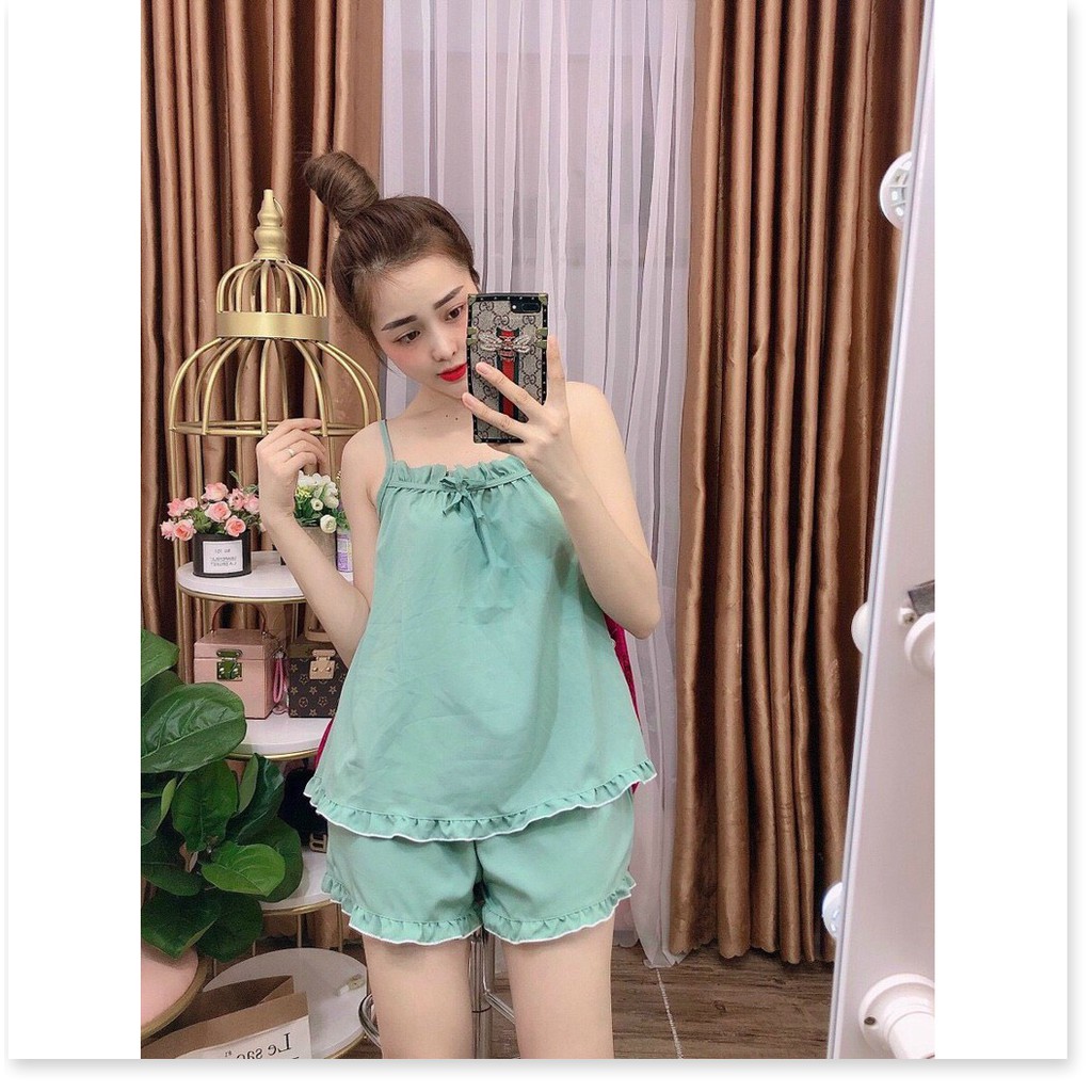 Set bộ tiểu thư mặc nhà Satin ngắn cực đẹp cho chị em KME STORE