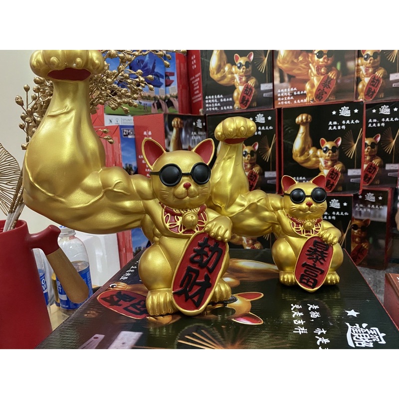 🍀 Mèo thần tài 🍀 mèo thần tài cơ bắp lực sĩ tay to tay đô cầu tài 🍀