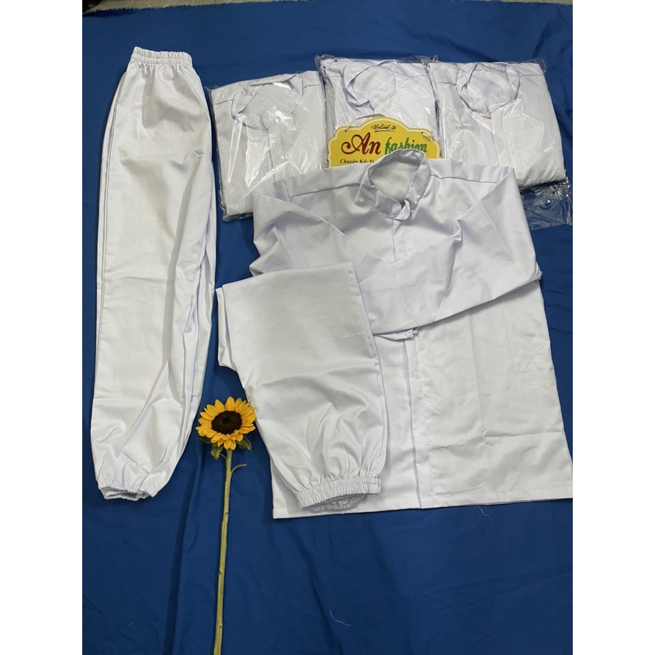 Quần áo thủy sản dùng trong ngành chế biến thủy sản vải siêu mềm hàng đẹp - mềm mịn.