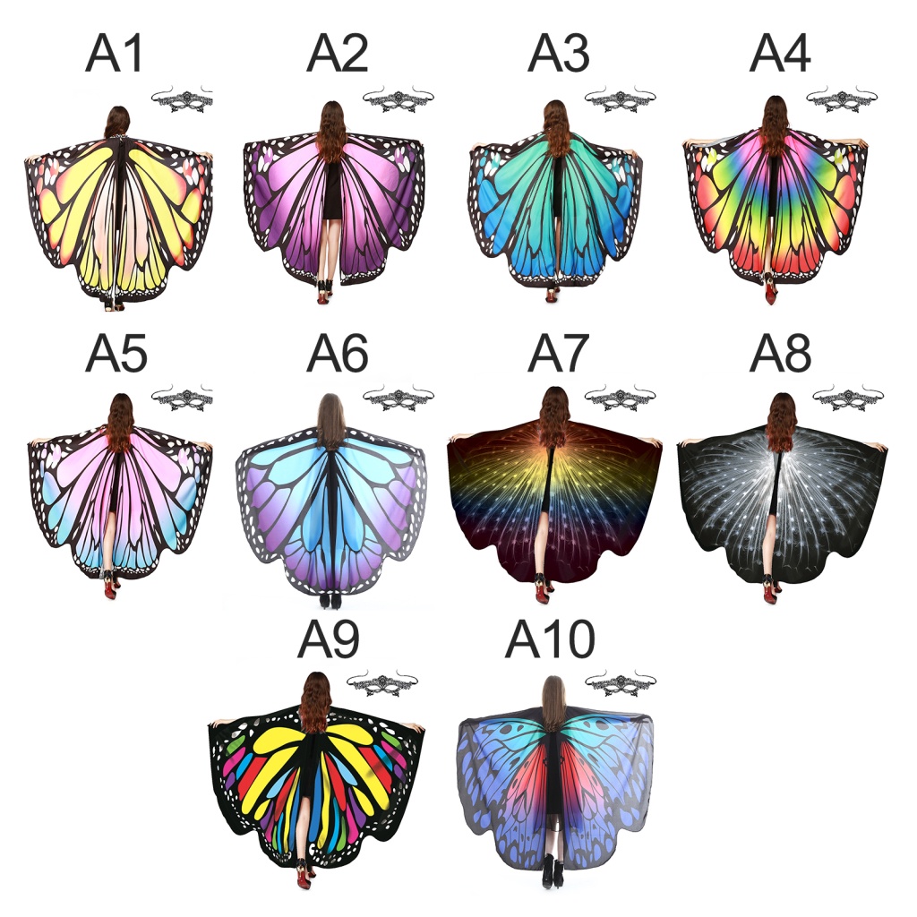 Áo Choàng Bươm Bướm Che Mặt Thoải Mái Để Biểu Diễn Múa Bụng Nhiều Phong Cách Khác Nhau Dành Cho Bạn Gái | BigBuy360 - bigbuy360.vn