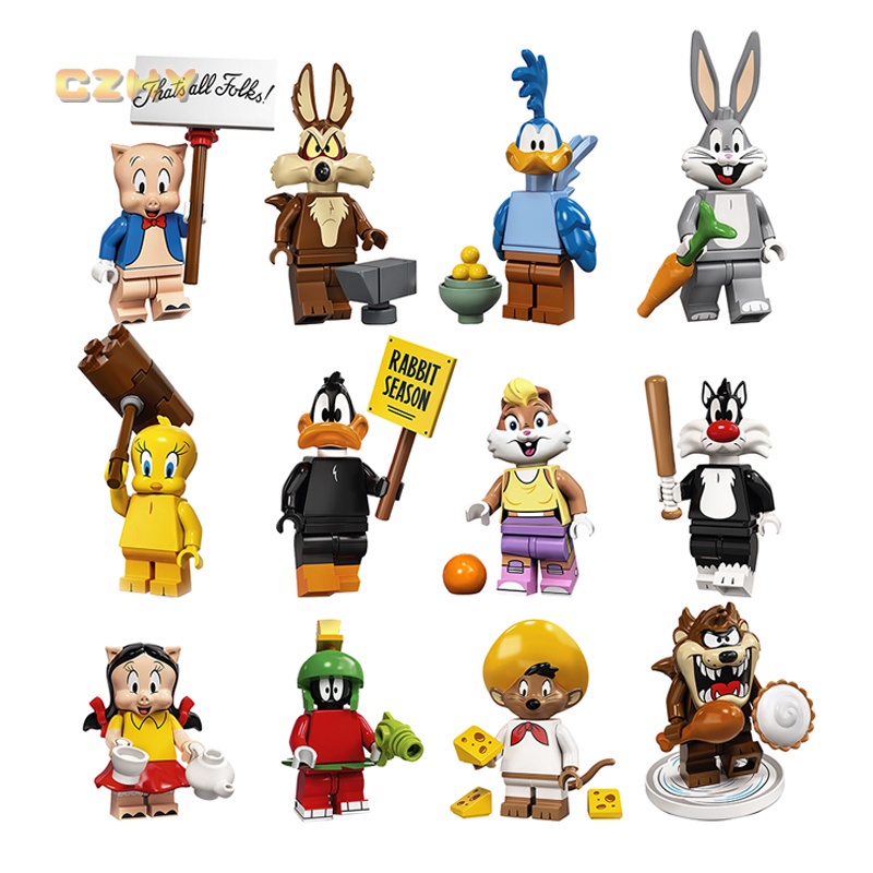 Bộ Đồ Chơi Lắp Ráp 3D Hình Bọ Rùa Bunny Marvin Daffy Duck Sylvester