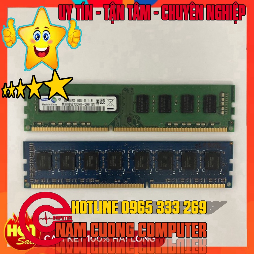 Ram máy tính để bàn 8GB 4GB DDR3 bus 1333 nhiều hãng