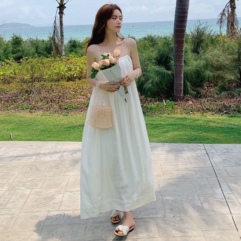 Beach holiday dress White halter dress
