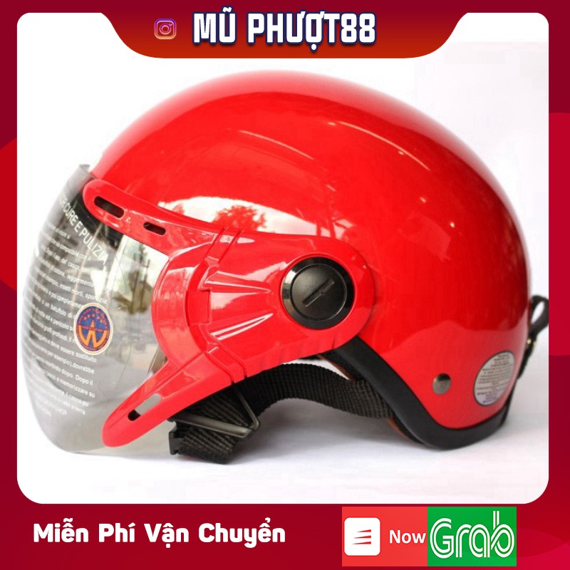 Mũ bảo hiểm GRS A33K - đỏ bóng - Mũ nửa đầu chính hãng GRS Hoàng Quán clip thật