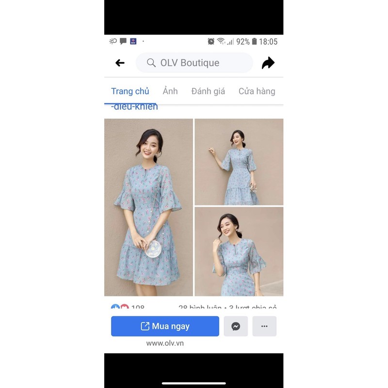 đầm olv cắt tag chưa sử dụng size M