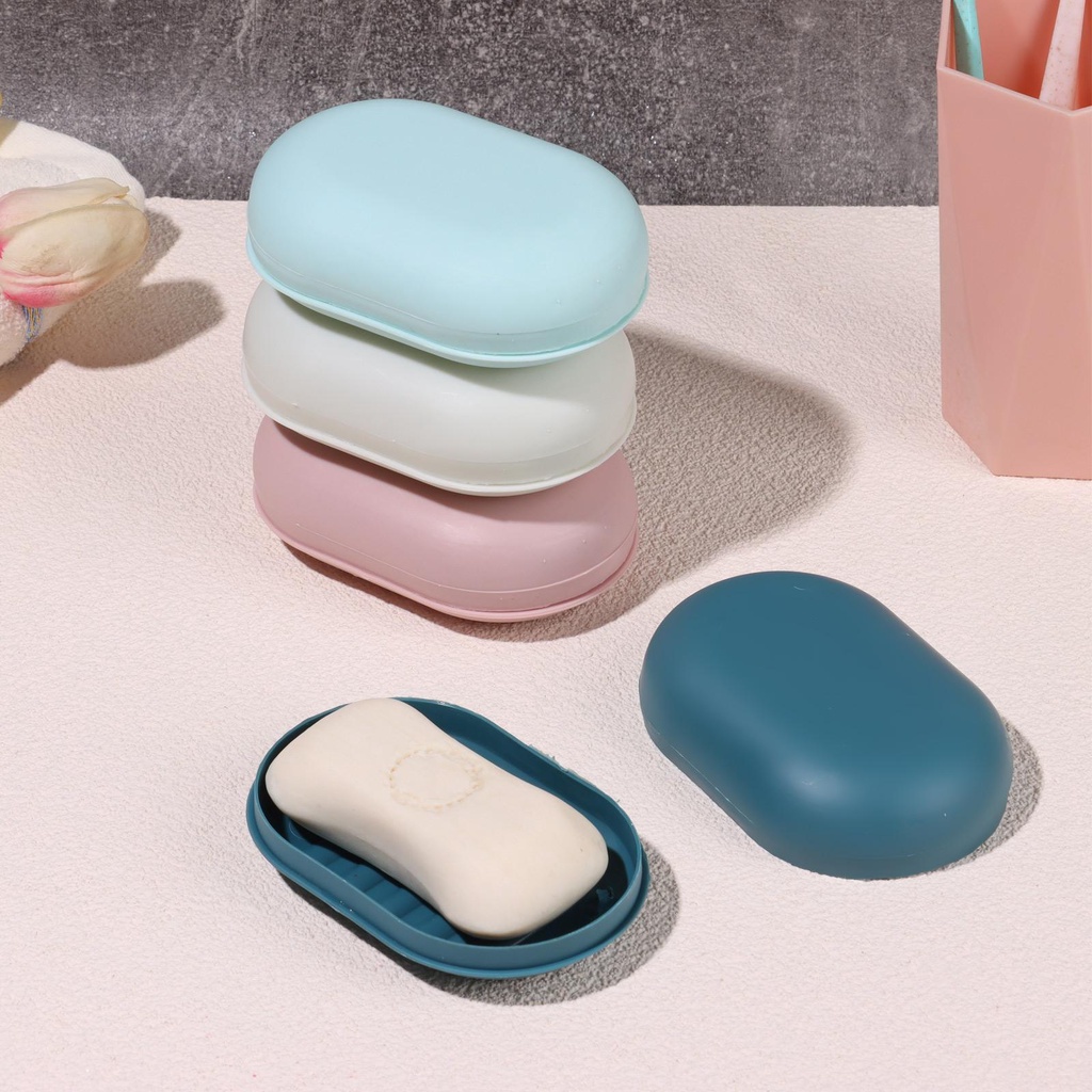 Set 4 Hộp Đựng Xà Phòng Có Nắp Đậy Tiện Dụng Khi Đi Du Lịch