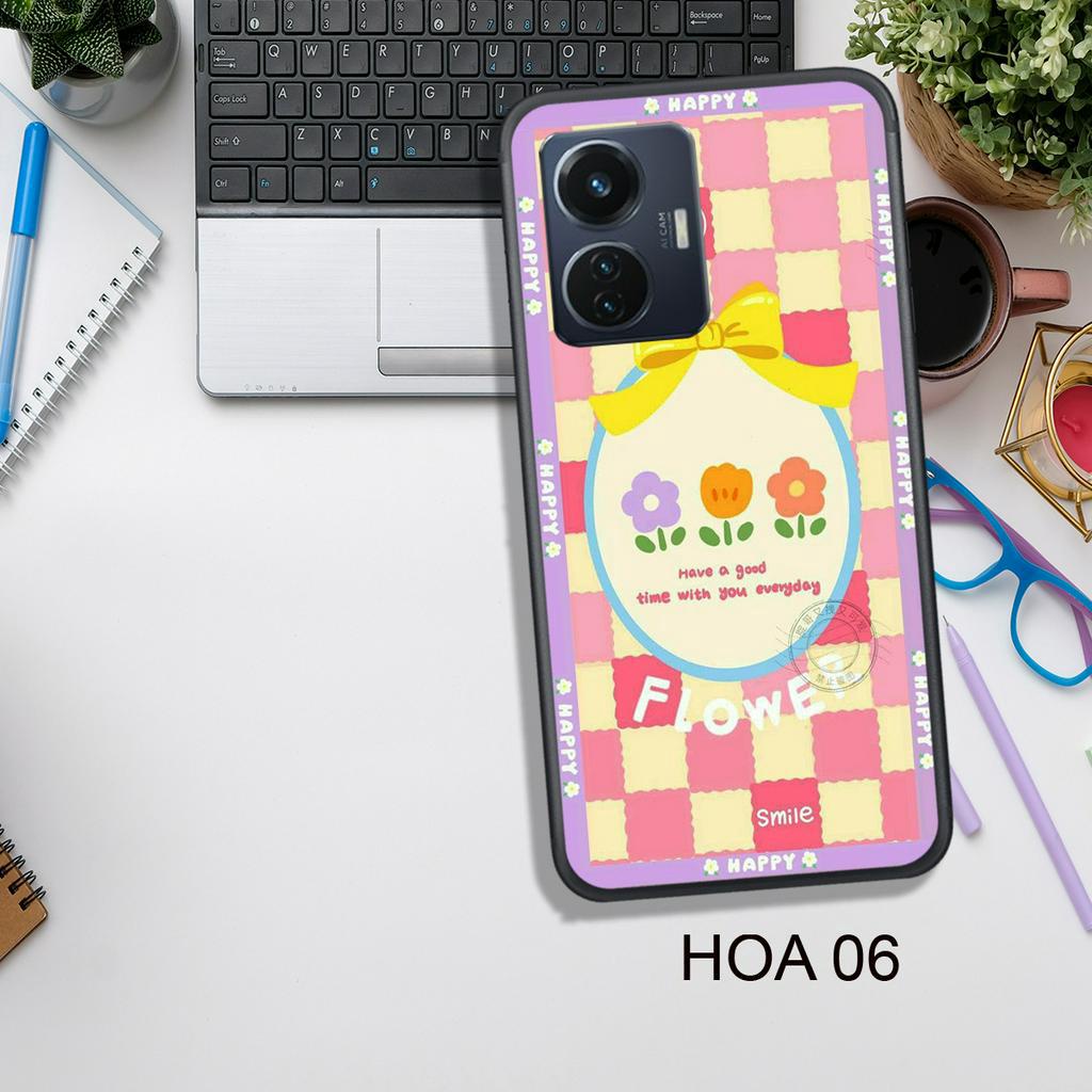 Ốp Lưng  VIVO Y55 5G - Y55 4G (2022) - V25 5G - V25E , In Hình HOA, Màu Sắc Bắt Mắt.