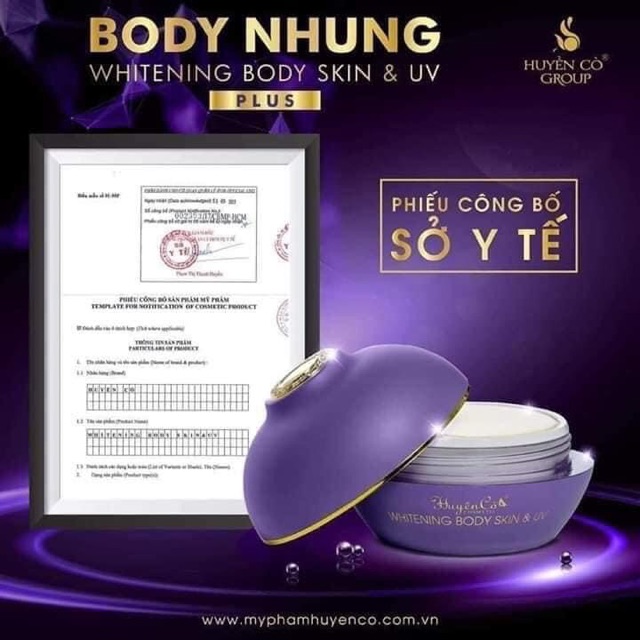 KEM BODY NHUNG HUYỀN CÒ 250gr