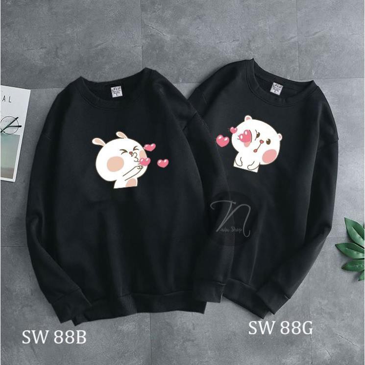 Áo sweater dài tay - áo đôi tình yêu cute mẫu HOT nhất sp bán chạy