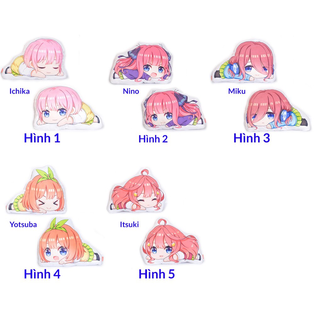 [Thanh lý bán lỗ] Gối ôm Gối ngủ Anime chibi - Go-toubun no Hanayome [AAM] [PGN44]