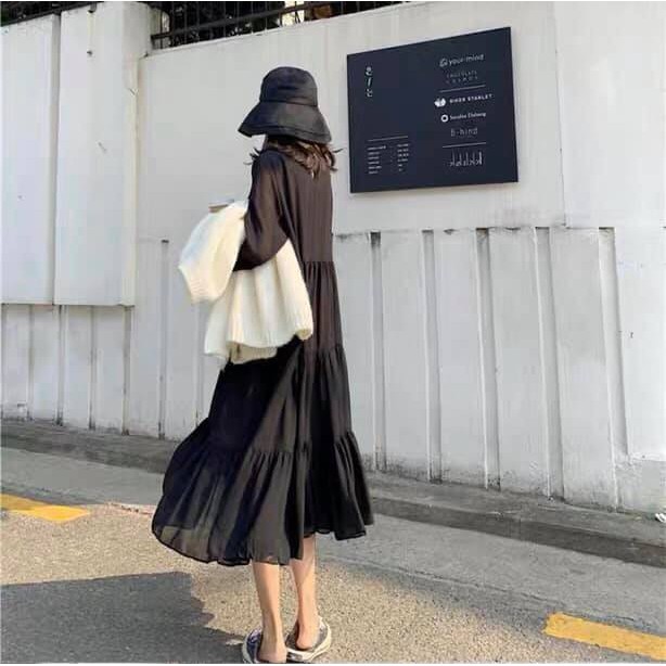 [SIÊU XINH] Váy voan babydoll 3 tầng dài tay cực xinh (Sỉ từ 5sp bất kì) | BigBuy360 - bigbuy360.vn