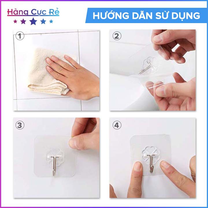 Móc dán tường siêu dính Freeship Móc treo đồ gắn tường bằng keo dính cao cấp nhỏ xinh - Shop Hàng Cực Rẻ