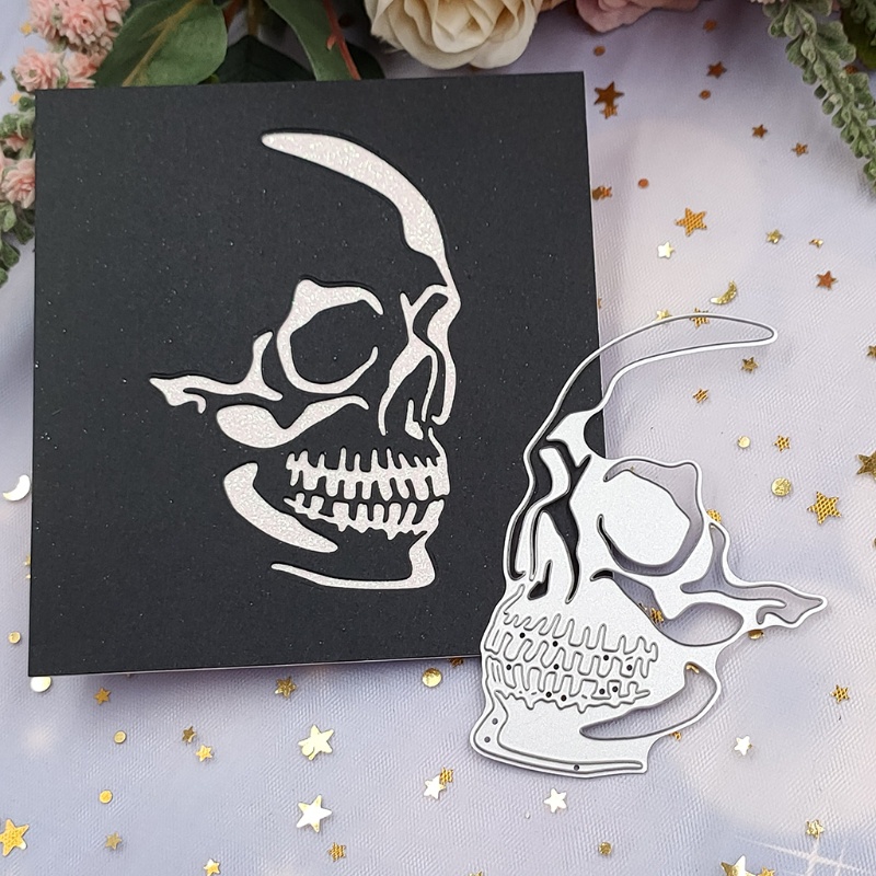 Khuôn Cắt Giấy Kim Loại Hình Bộ Xương Halloween