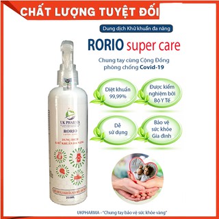 Chai xịt diệt khuẩn đa năng 250ml RORIO SUPER CARE khử khuẩn bề mặt