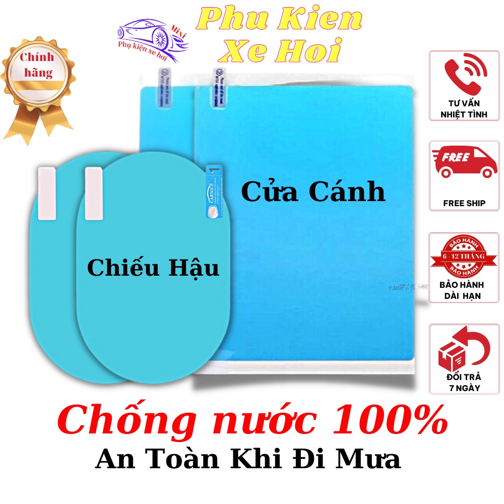 Miếng dán kính chống nước gương chiếu hậu ô tô và bên hông giúp lái xe an toàn