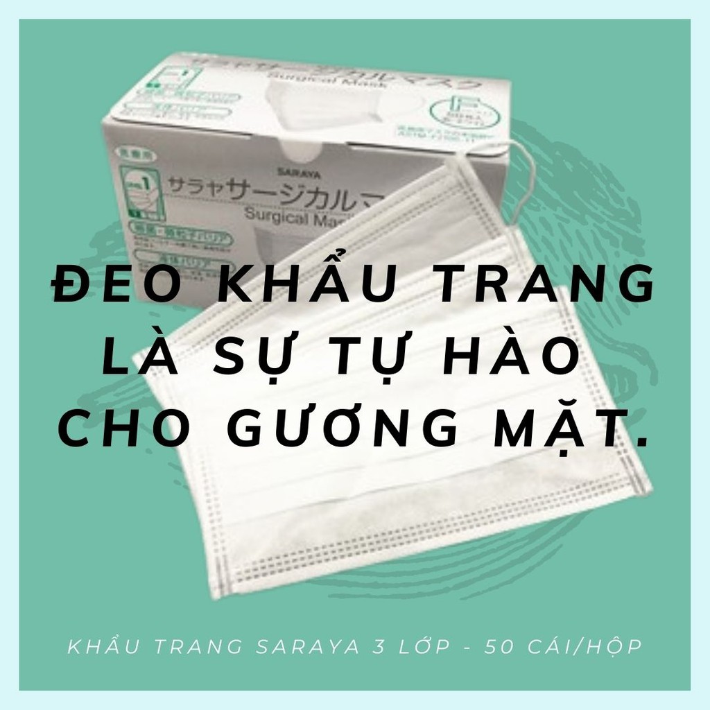 Khẩu trang Y Tế 3 lớp Nhật Bản - Saraya SP2 50 cái/hộp | BigBuy360 - bigbuy360.vn