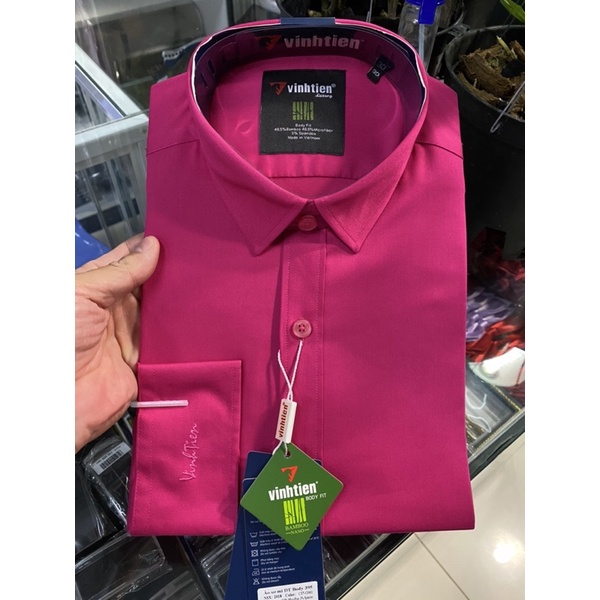 Sơ mi slimfit vĩnh tiến dài tay chất liệu bambo siêu giảm  giá 395k còn 179k | BigBuy360 - bigbuy360.vn
