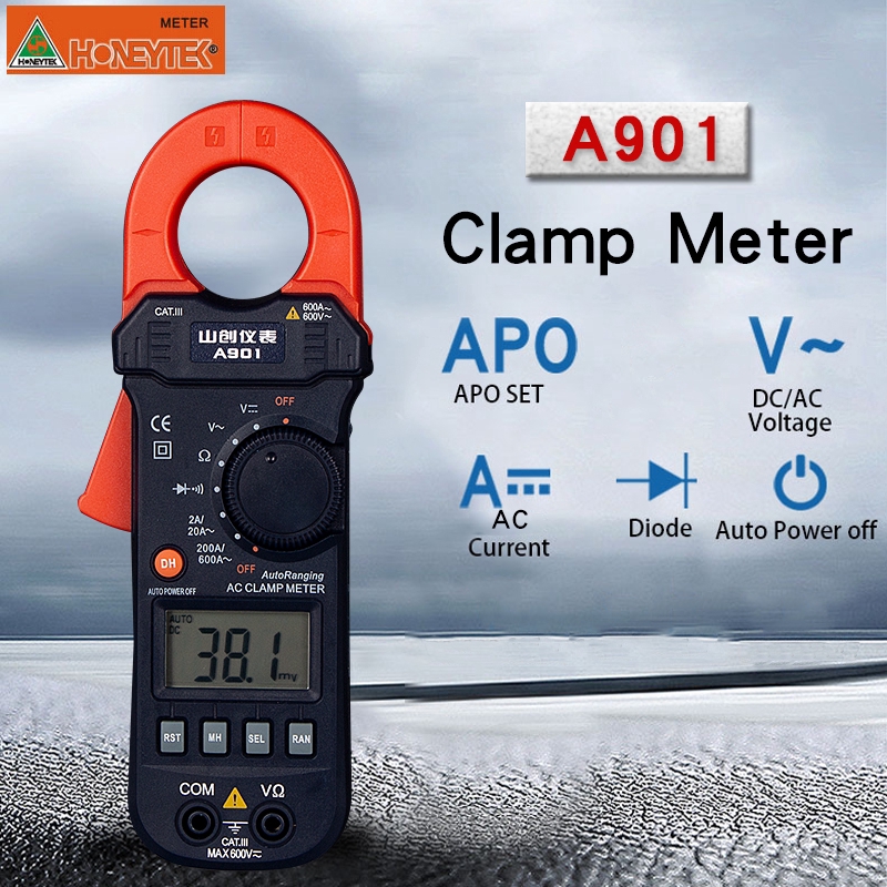 Đồng hồ vạn năng đa chức năng A901 Đồng hồ vạn năng kỹ thuật số Vôn kế Ampe kế