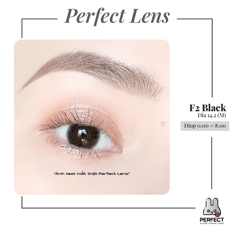 Lens Mắt , Kính Áp Tròng F2 BLACK Có Độ Cận và Không Độ , DIA 14.2 , Dành Cho Mắt Nhạy Cảm Giá Sale