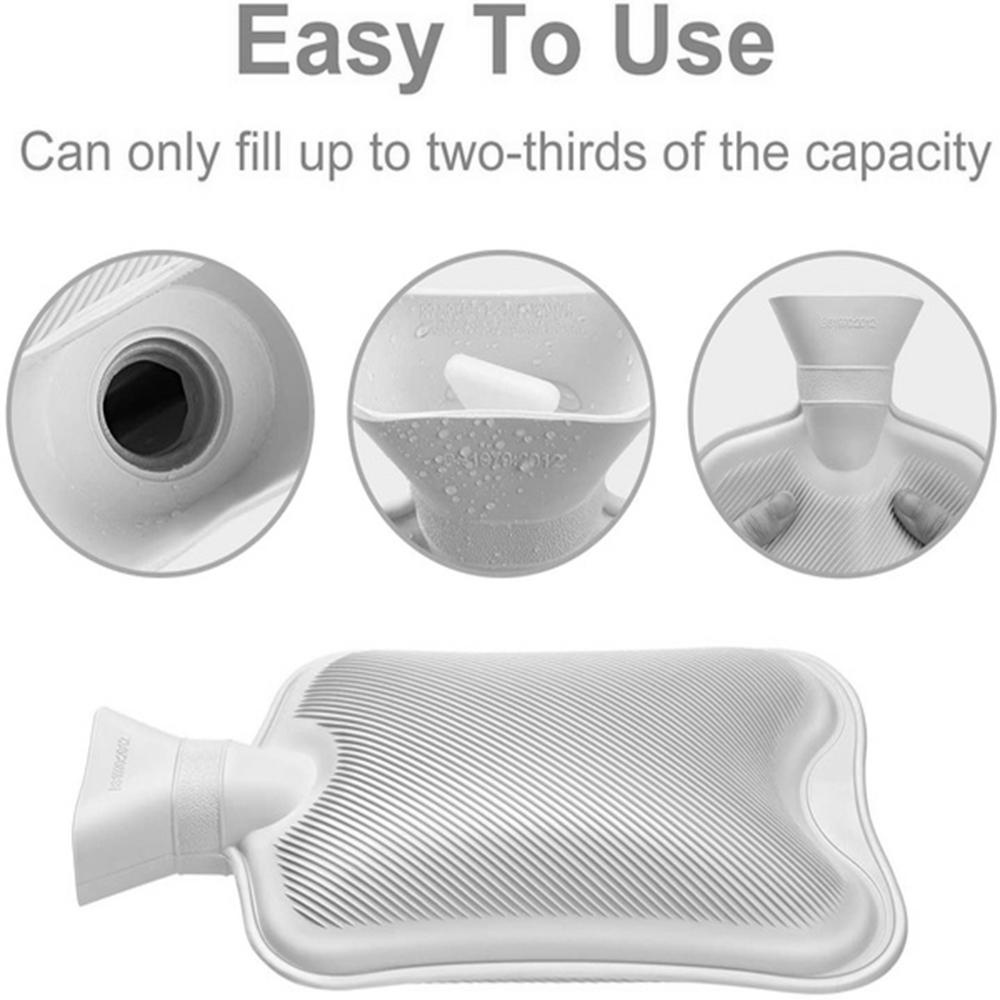 Túi Chườm Nóng Bằng Cao Su Có Thể Tháo Rời Kèm Vỏ Bọc Tiện Dụng