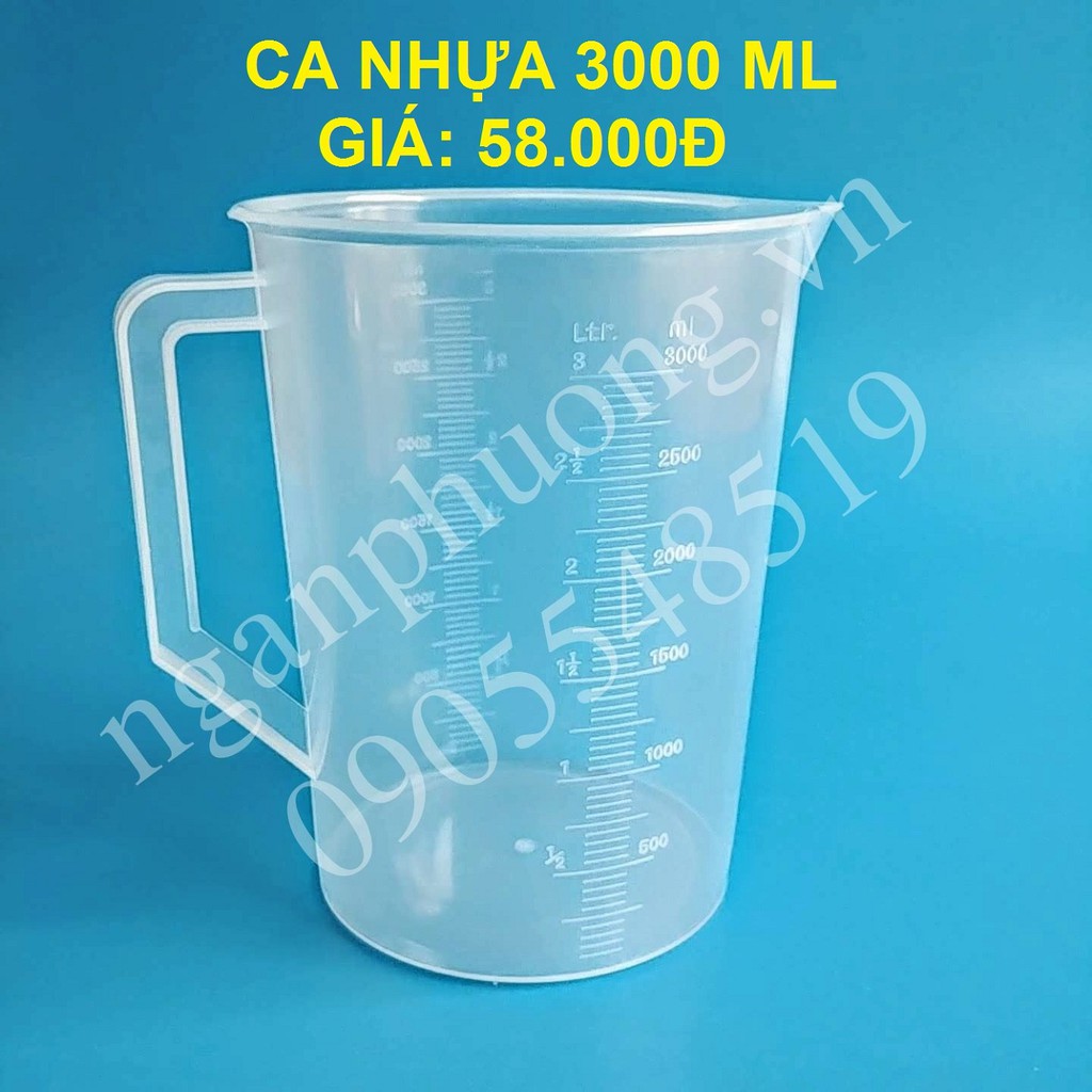 CA NHỰA 3 LIT, CA ĐONG NHỰA CÓ VẠCH CHIA 3000ML