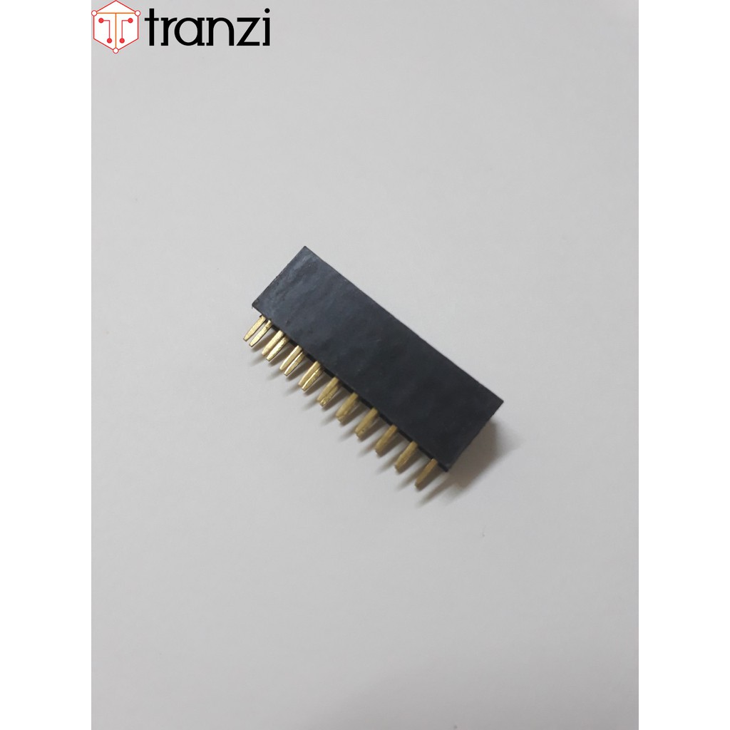 Giăm cắm 2.54mm đôi cái thẳng 2x10P 8.5mm đen - túi 5 cái