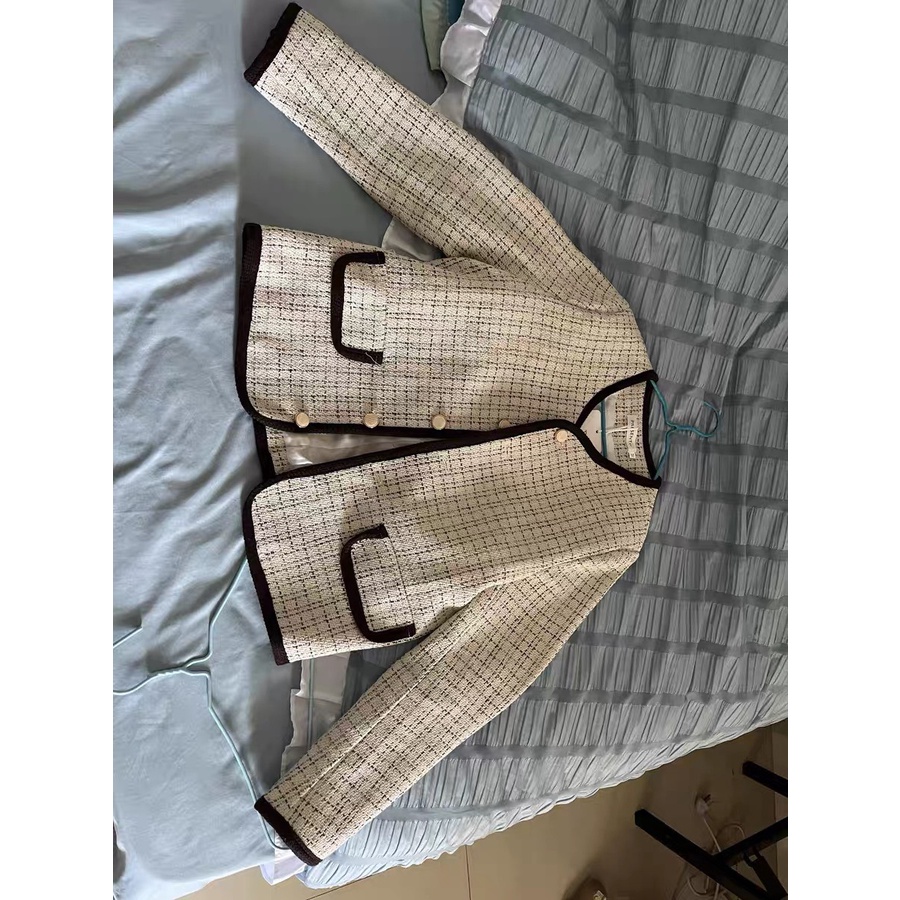 Set Dạ Tweed Kim Sa 2 Lớp, Bộ Áo Dạ Tweed Kèm Chân Váy tennis | BigBuy360 - bigbuy360.vn