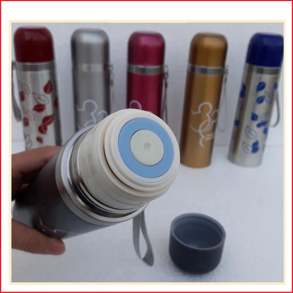 Bình giữ nhiệt 500ml hình in 1 màu Mickey  cách nhiệt