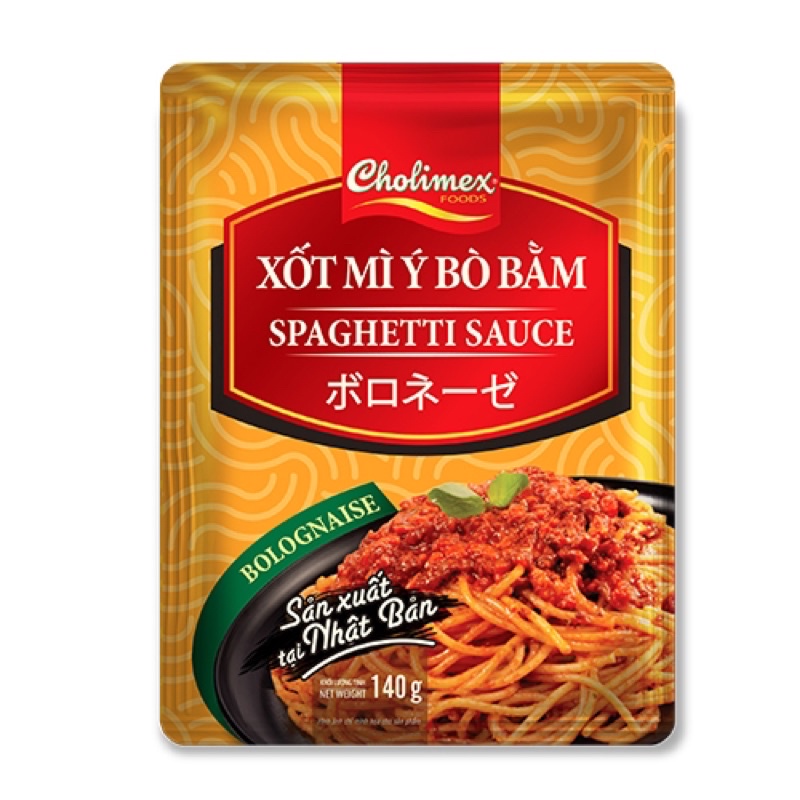 XỐT MÌ Ý CÀ CHUA/ BÒ BẰM CHOLIMEX 140G/ SỐT MÌ Ý/ SPAGHETTI SAUCE sốt mỳ