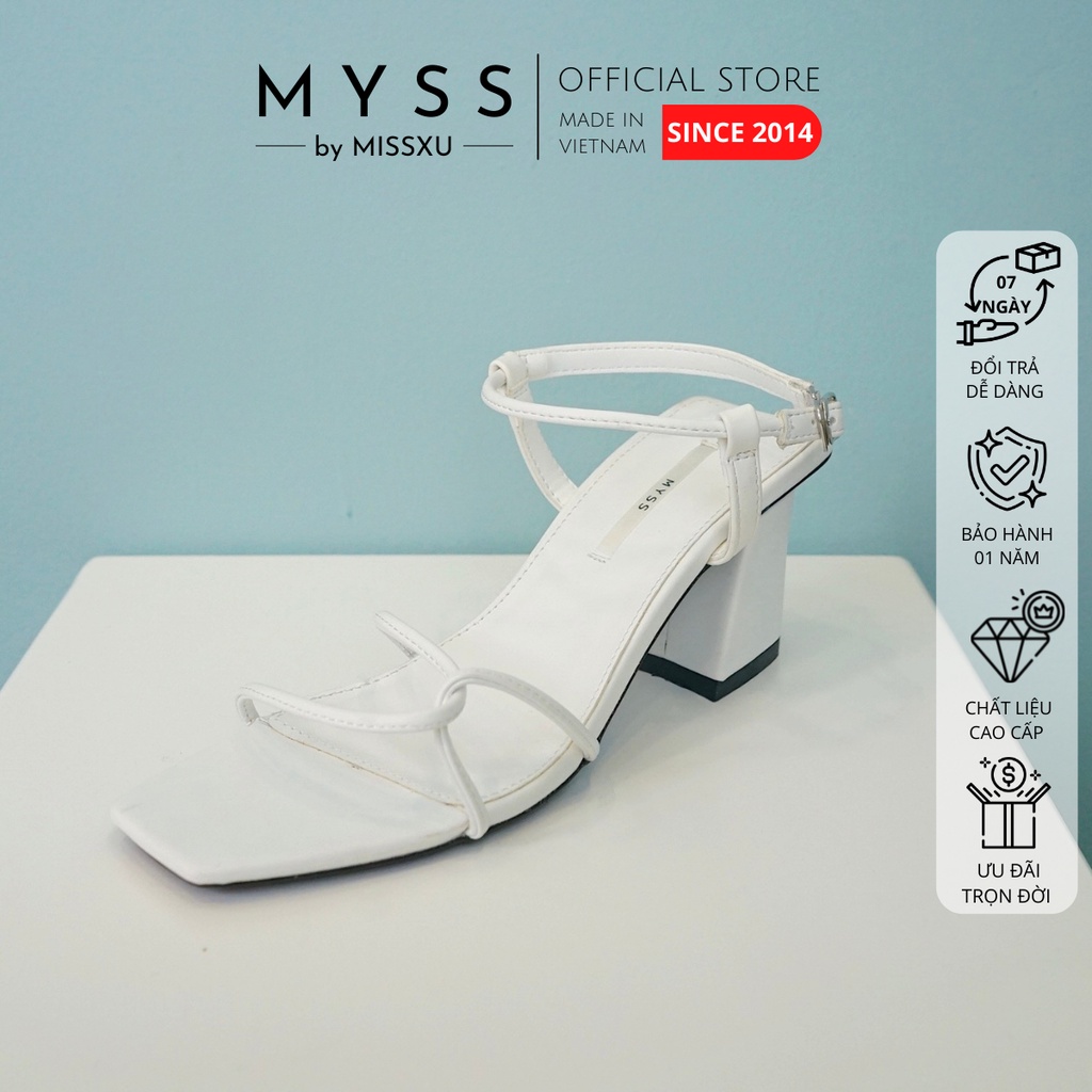 Giày sandal nữ 5 cm dây mảnh chéo thời trang MYSS - CG47