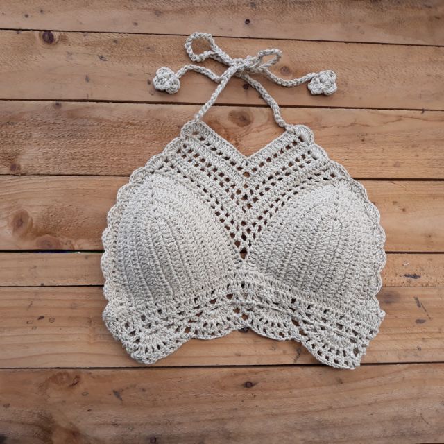 Áo bikini len móc handmade dễ thương, độc đáo cho bạn gái