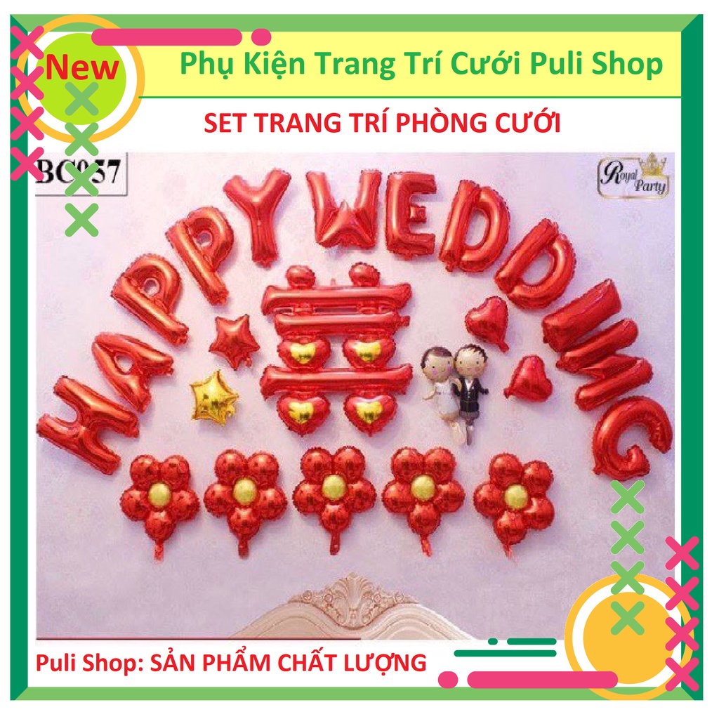SET BONG BÓNG TRANG TRÍ PHÒNG CƯỚI - TRANG TRÍ PHÒNG TÂN HÔN