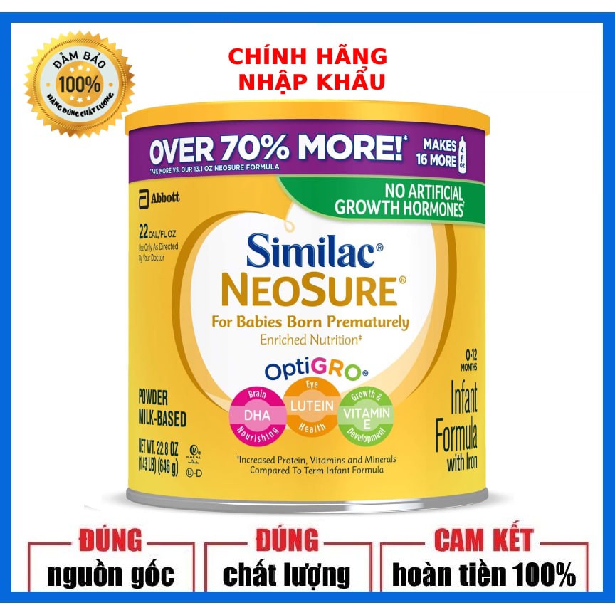 [Hàng Air có bill] Sữa Similac Neosure 646g