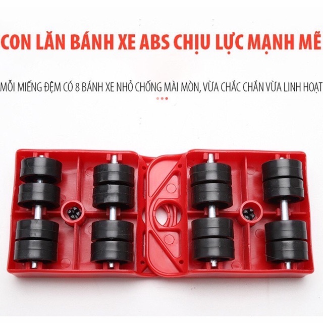 Giảm Toàn Shop 11k-[Con lăn hỗ trợ di chuyển đồ nặng đa năng] Bộ dụng cụ hỗ trợ nâng khiêng di chuyển các loại đồ nặng.