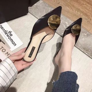 Sục cao gót lụa satin bóng